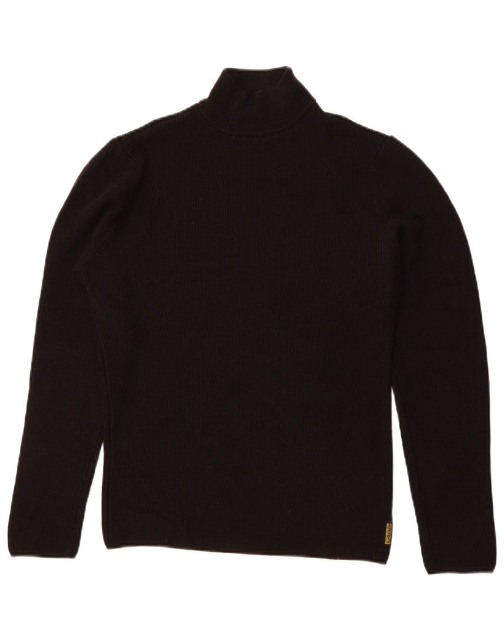 ARMANI JEANS Herren-Pullover mit Rollkragen, mittelschwarze Wolle