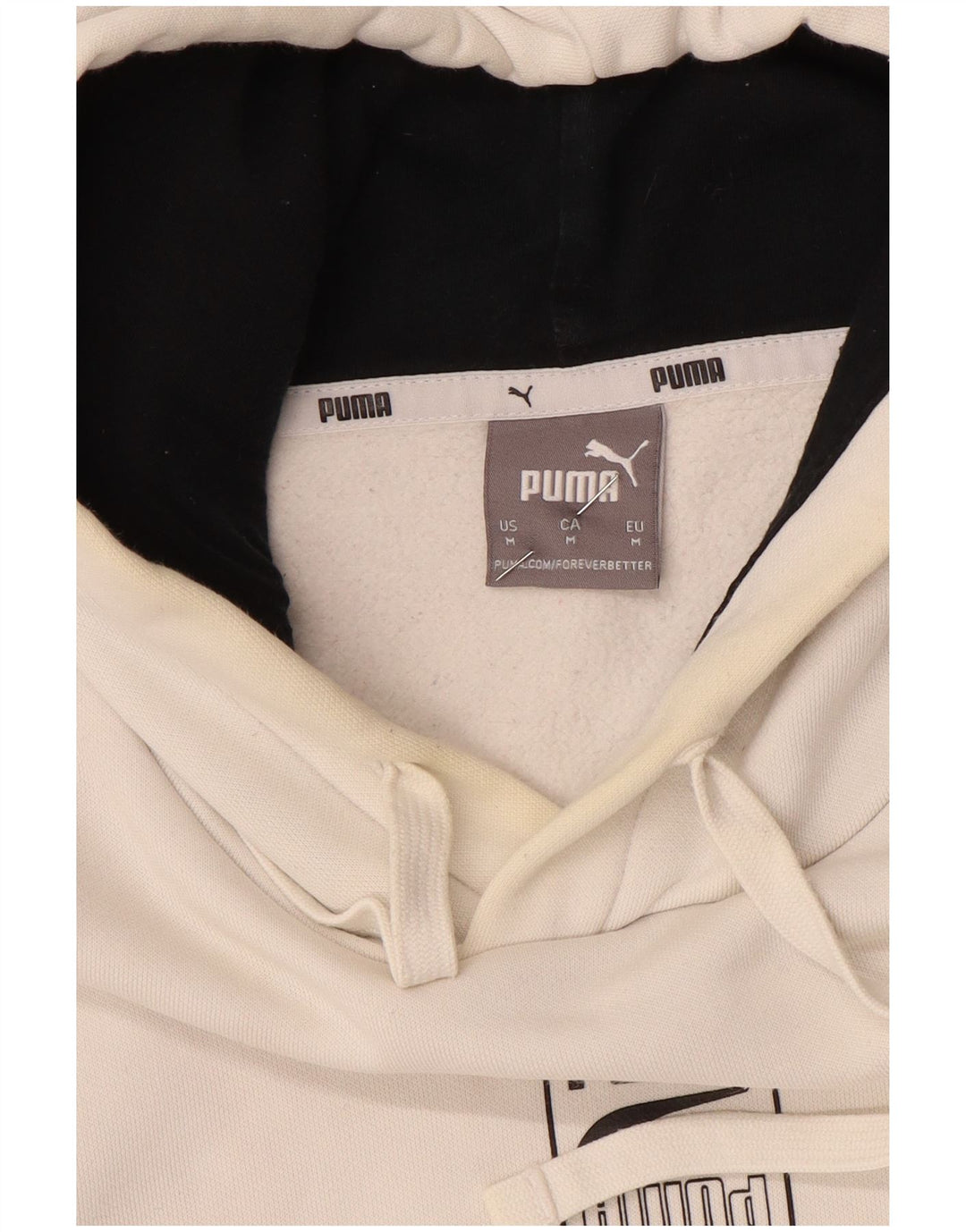 Puma Herren-Kapuzenpullover mit Grafik, mittelgroß, gebrochenes Weiß, Farbblock