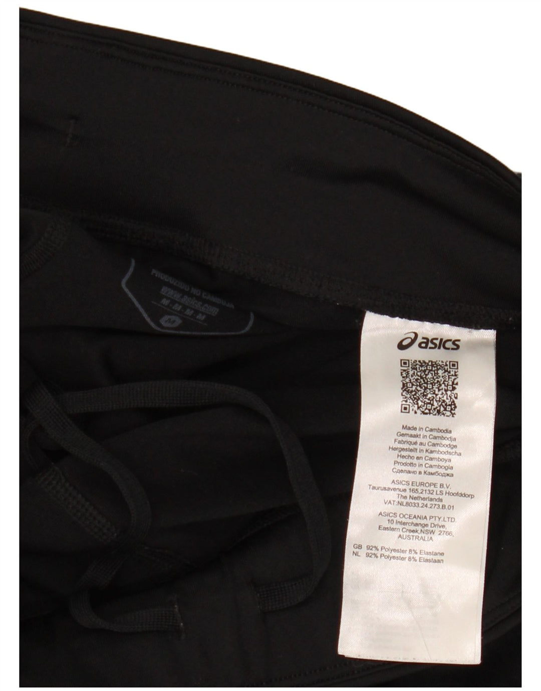 Asics Damen Capri-Leggings UK 12 Mittelschwarzes Polyester
