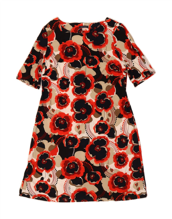 TOMMY HILFIGER Womens A-Line Dress US 12 Large Red Floral Polyester Vintage Tommy Hilfiger and Second-Hand Tommy Hilfiger from Messina Hembry 