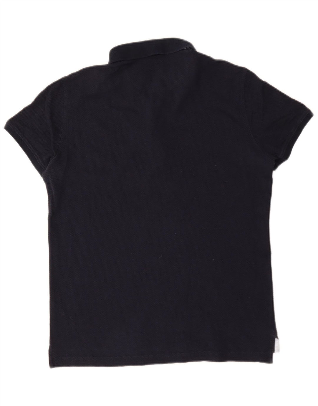 Massimo Dutti Herren-Poloshirt mit lässiger Passform, mittelmarineblaue Baumwolle