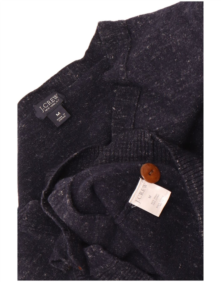 J. Crew Herren-Strickjacke mit schmaler Passform, mittelmarineblau gesprenkelte Wolle