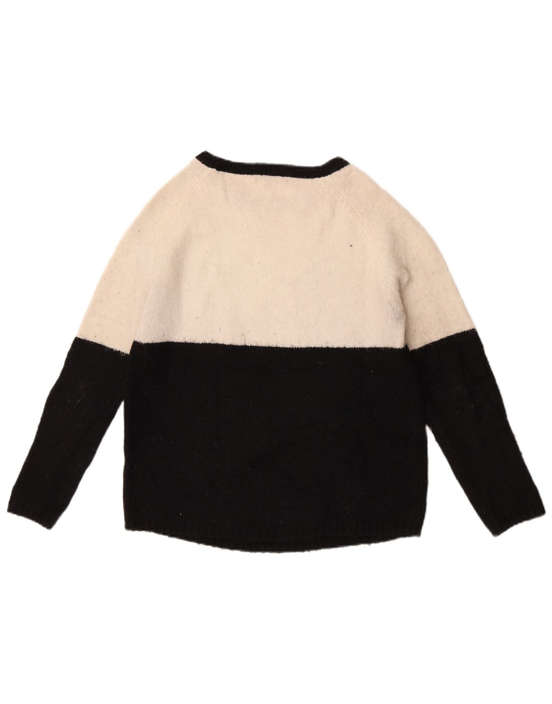 Zara Damen-Pullover mit Rundhalsausschnitt, Gr. 10, Größe S, Weiß, Farbblock