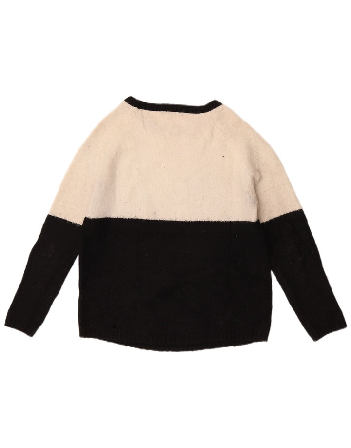Zara Damen-Pullover mit Rundhalsausschnitt, Gr. 10, Größe S, Weiß, Farbblock
