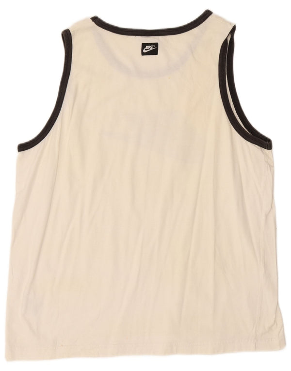 NIKE Herren Grafik-Weste Top UK 46/47 XL Off White Baumwolle
