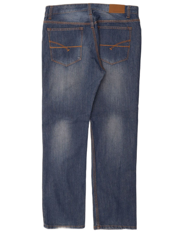 French Connection Mens Regular Fit Straight Jeans W34 L32 Blue Cotton