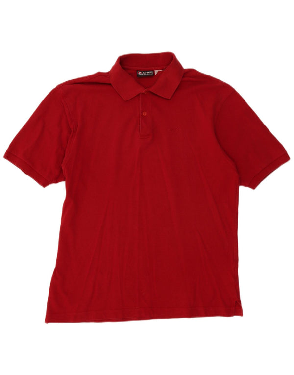 LOTTO Mens Polo Shirt UK 40/42 Large Red Cotton