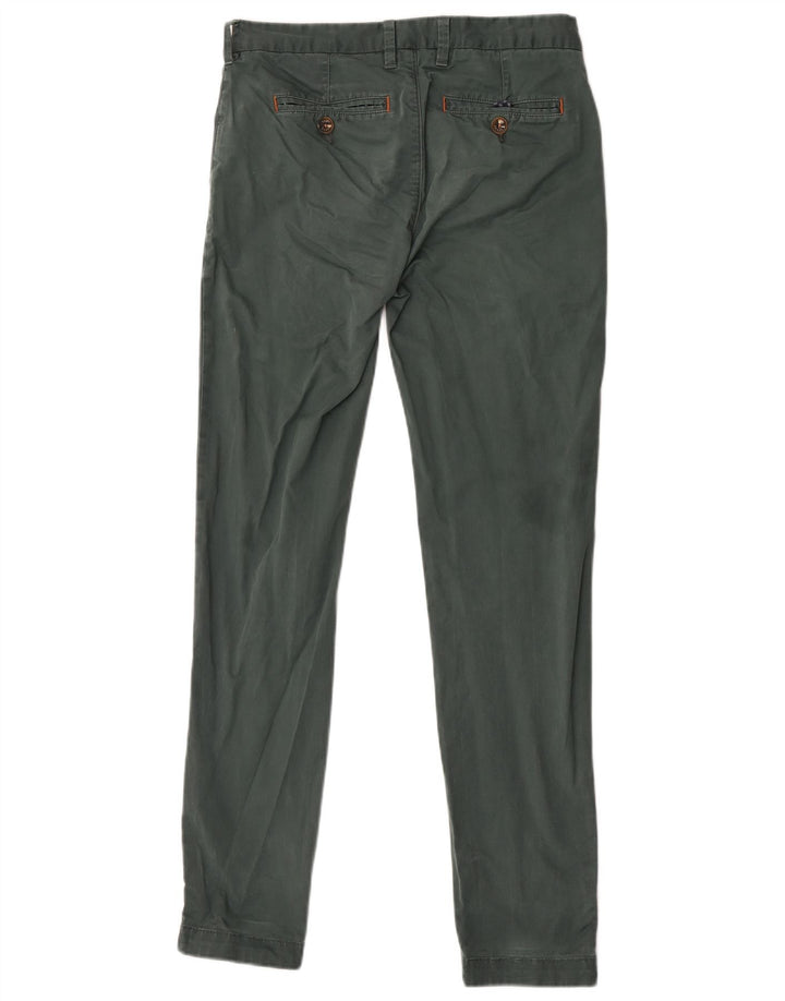 Ted Baker Slim Chino-Hose für Herren, W28, L31, grüne Baumwolle