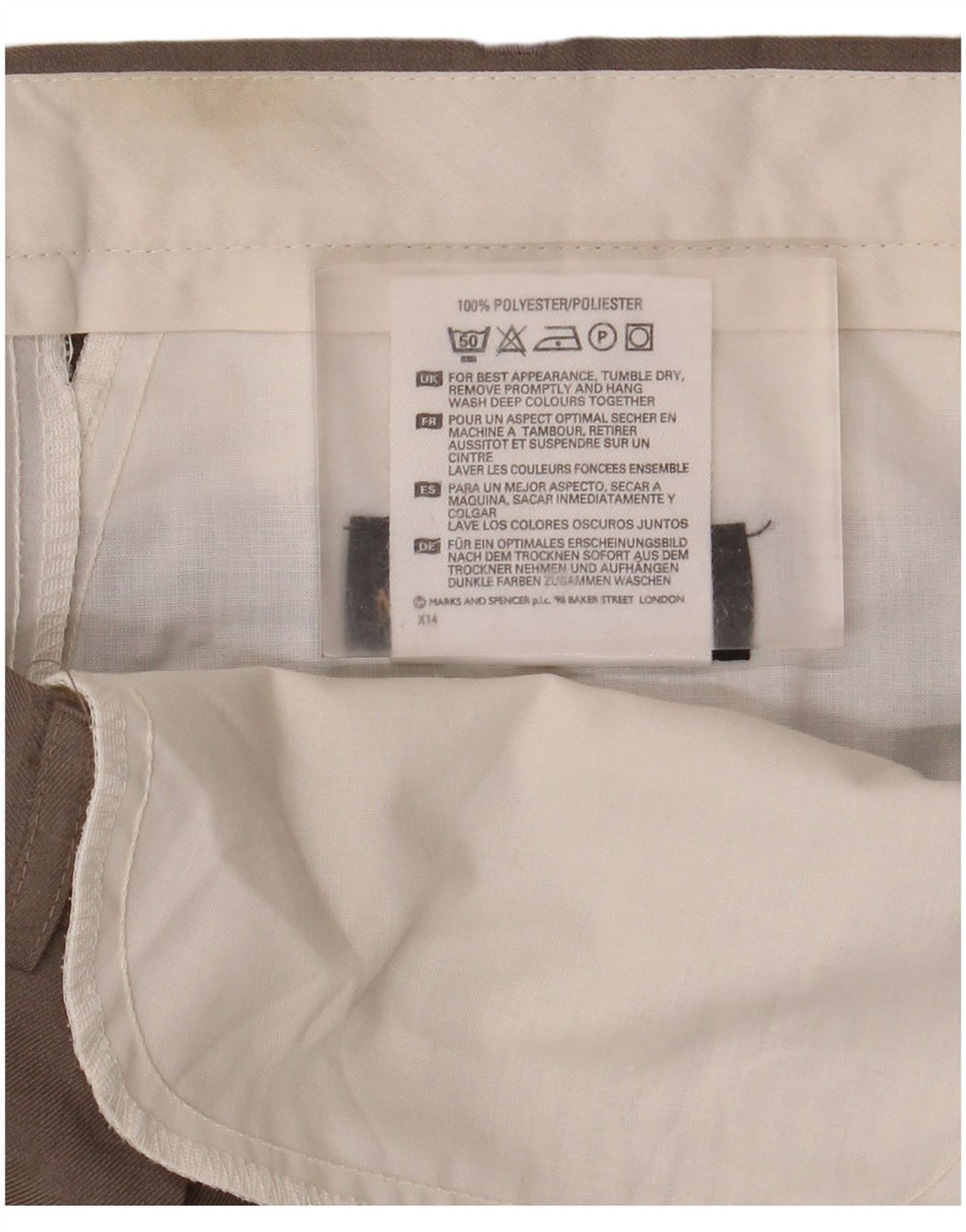 Marks & Spencer Herren St. Michael Pegged Freizeithose W38 L29 Braun