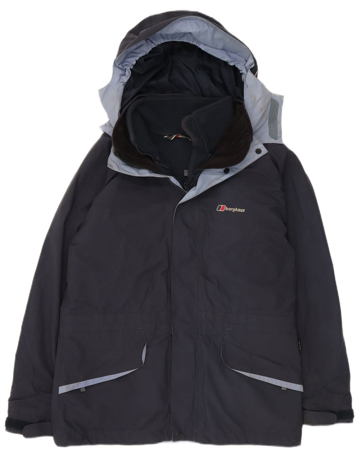 BERGHAUS Damen Übergroße Windjacke mit Kapuze, UK 12, Mittelmarineblau