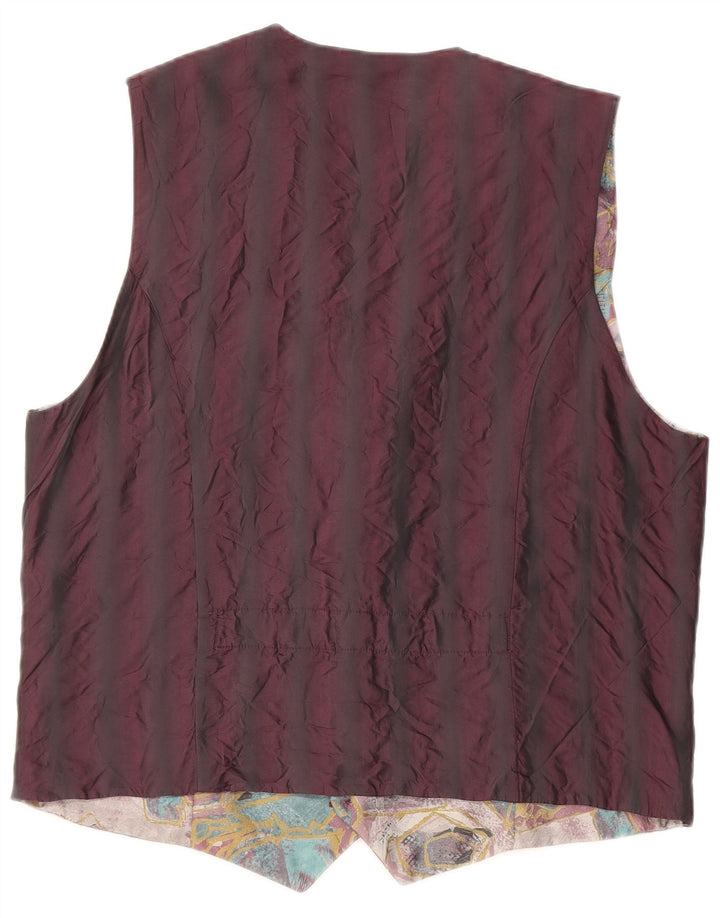 Vintage Herren Weste mit abstraktem Muster, mittelgroß, mehrfarbig