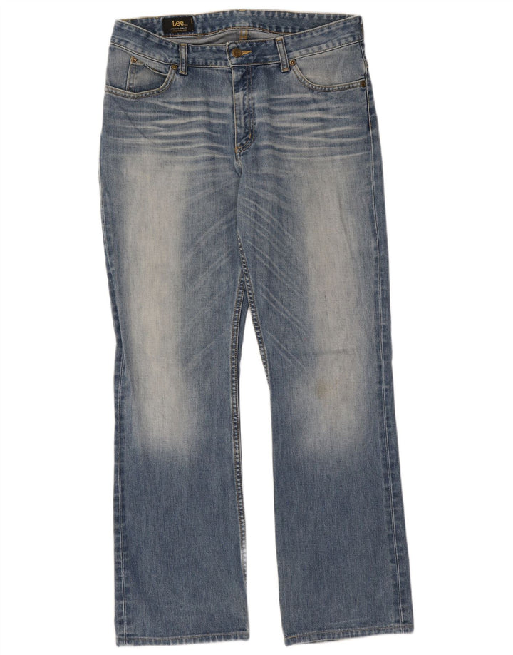 Lee Herren Straight Jeans W32 L33 Blaue Baumwolle