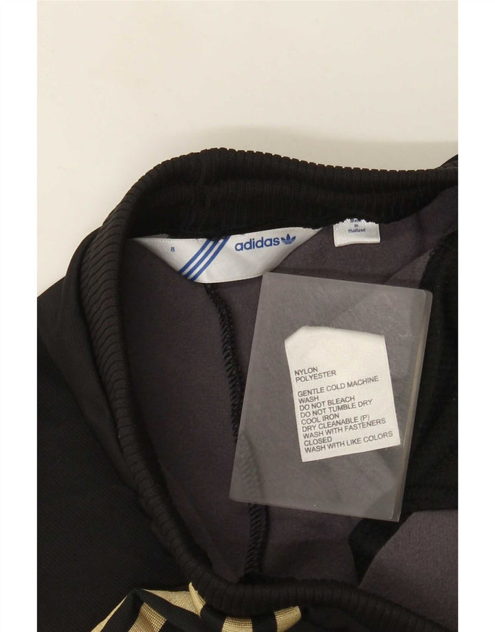 Adidas Damen Trainingshose UK 8 Small Schwarz Nylon