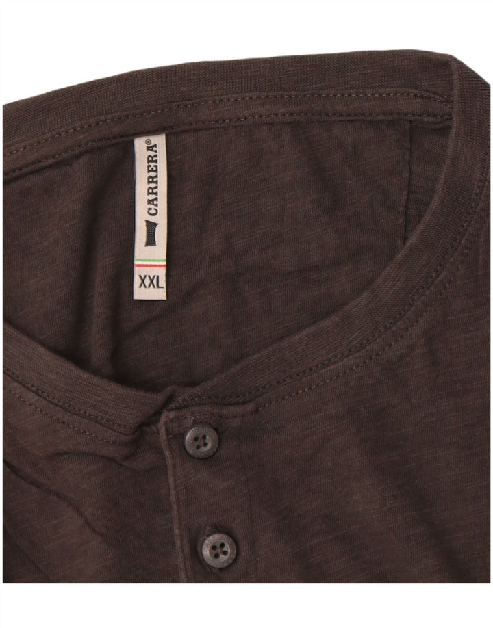 Carrera Herren T-Shirt Top 2XL Grau Baumwolle