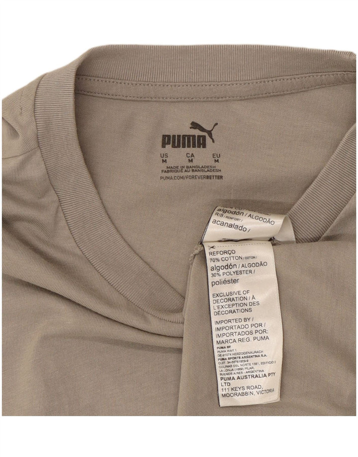 Puma Herren Grafik-T-Shirt-Oberteil aus mittelgrauer Baumwolle