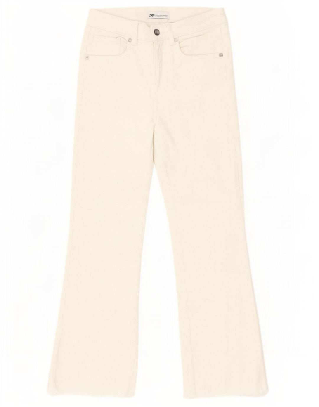 Zara Damen Bootcut Jeans EU 34 2XS W24 L25 Weiß