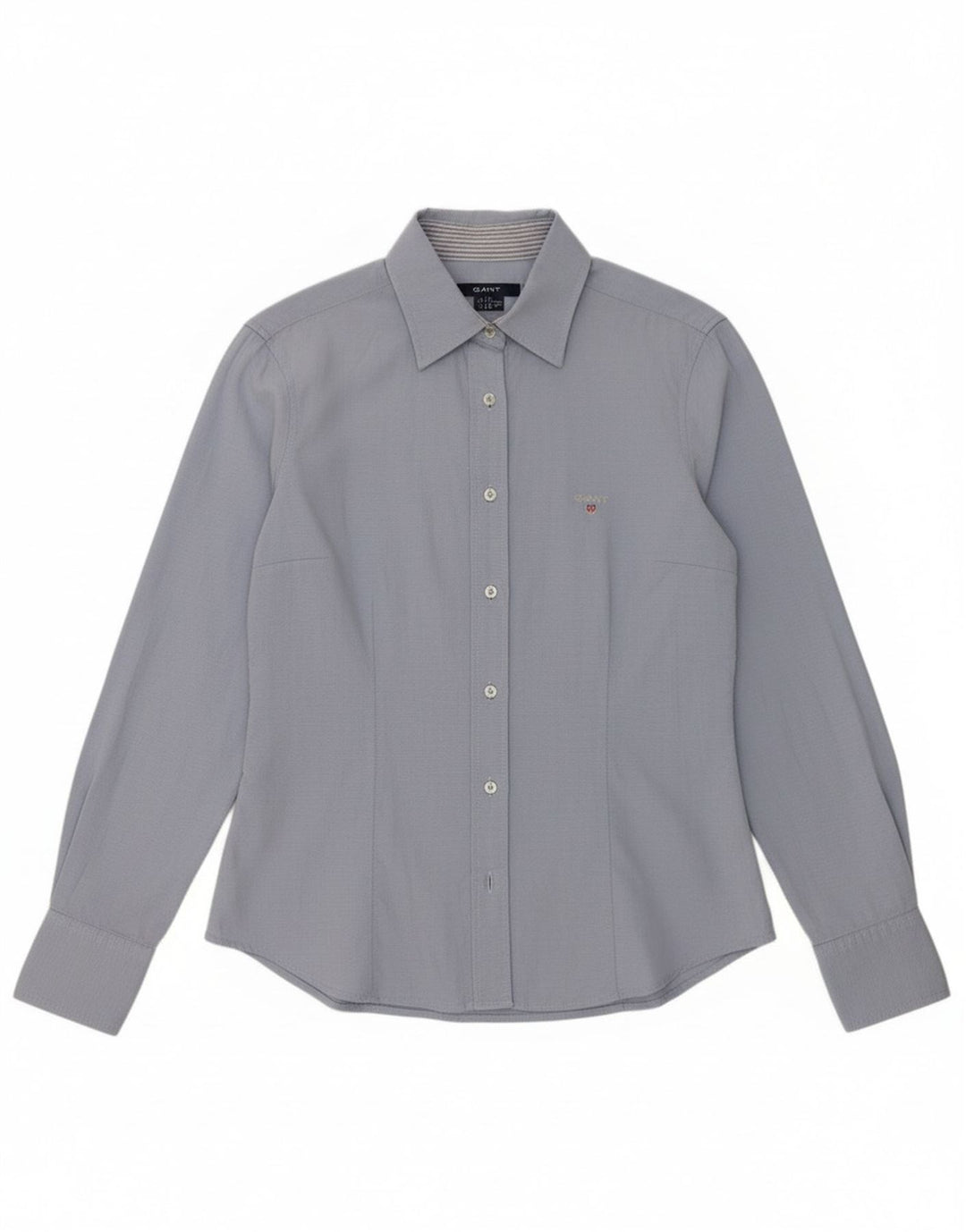 Gant Damen-Hemd UK 12 aus mittelblauer Baumwolle
