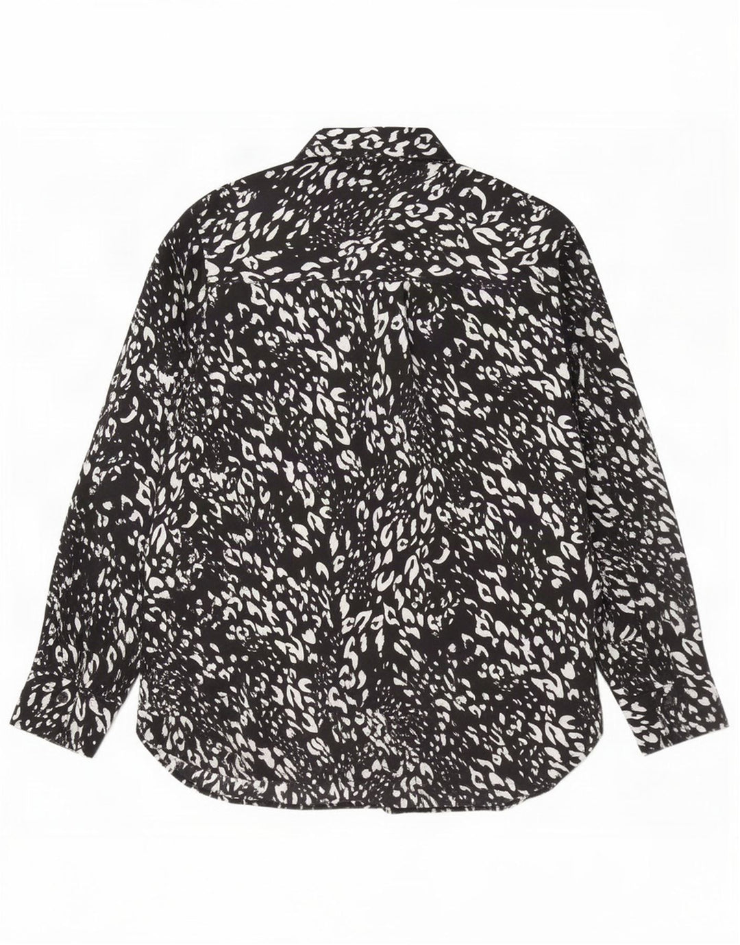 Marks & Spencer Damen-Hemdbluse, UK 12, Mittelschwarz, Animal-Print