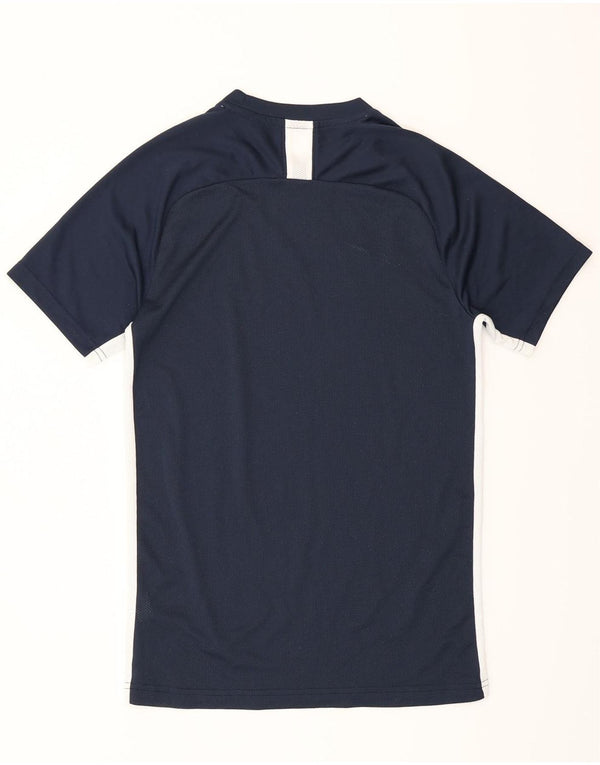 Nike Herren Dri Fit T-Shirt Top Small Marineblau Colourblock Polyester