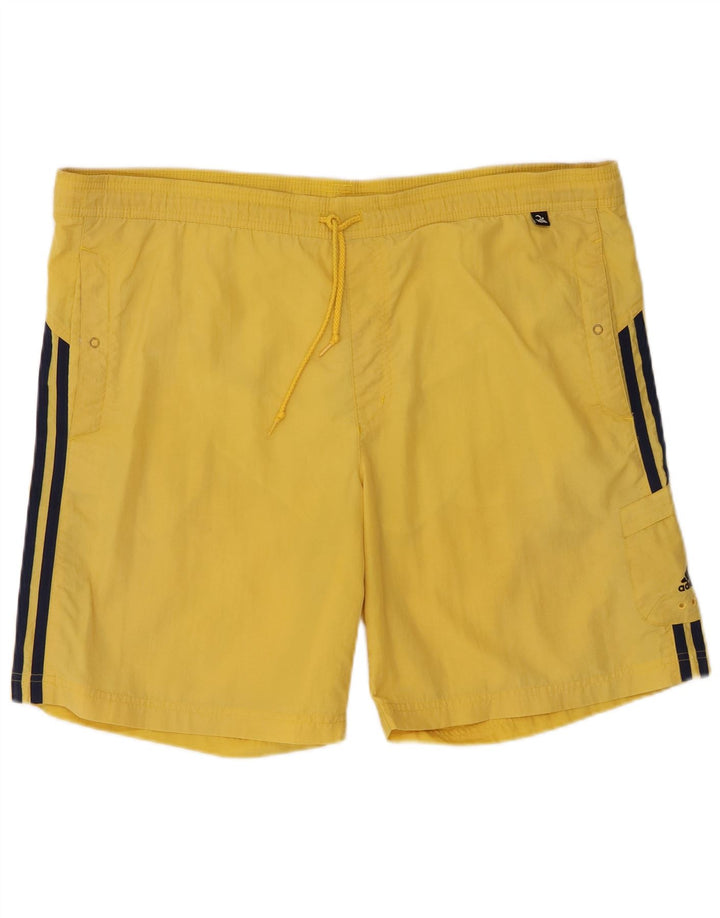 Adidas Herren Cargo Badeshorts Großes gelbes Nylon