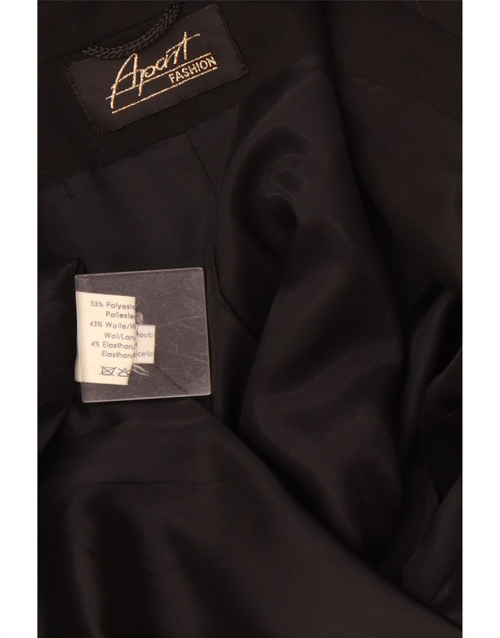 Apart Damen Longline-Blazerjacke UK 14 Mittelschwarzes Polyester