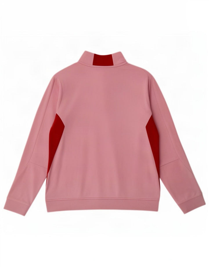 Crew Clothing Damen-Pullover-Trainingsanzugoberteil UK 16 Large Pink Colourblock