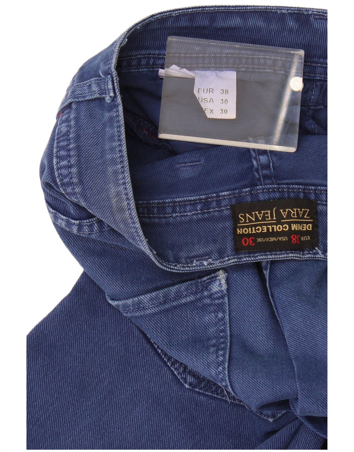 Zara Herren Jeansshorts EU 38 Small W30 Marineblau