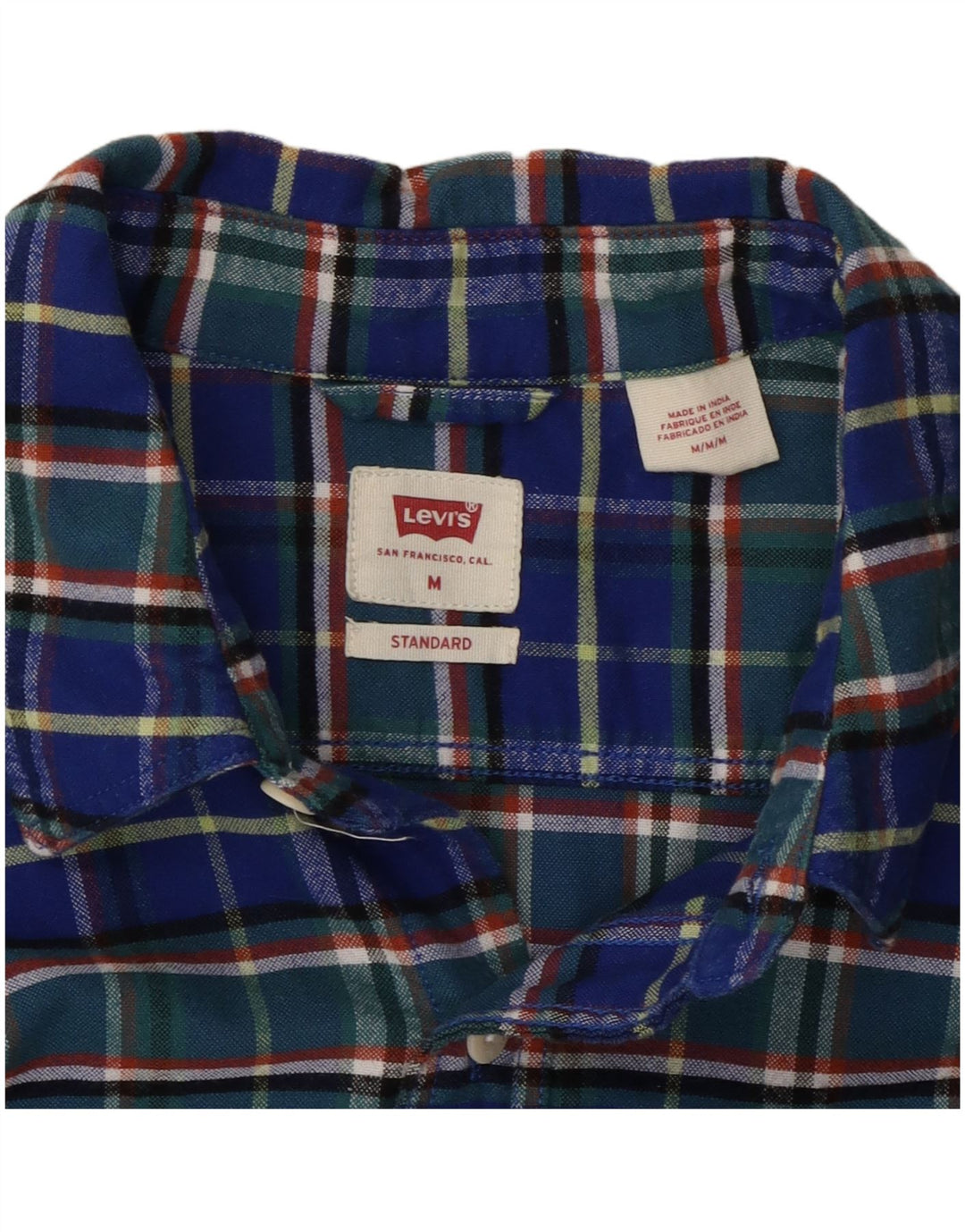 LEVI'S Herren-Flanellhemd mit Standard-Passform, mittelgroß, mehrfarbig, kariert, Baumwolle