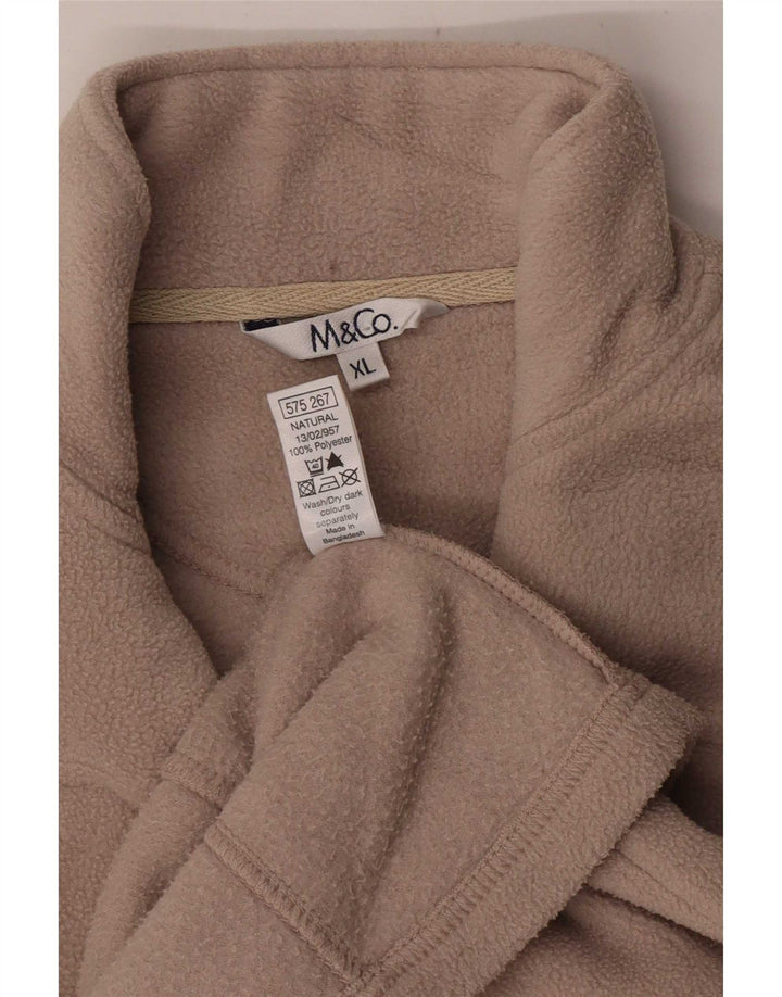 M&Co Damen Fleecejacke UK 18 XL Beige Polyester