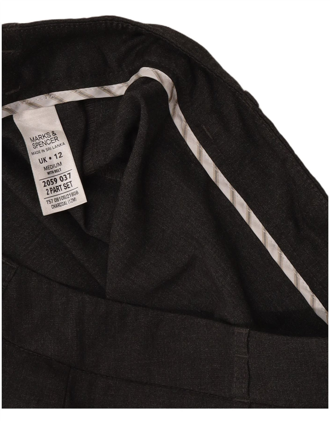 Marks & Spencer Damen Bootcut-Anzughose UK 12 Medium W32 L29 Grau