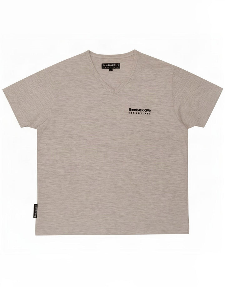 Reebok Damen T-Shirt Top UK 12 Mittelgraues Polyester