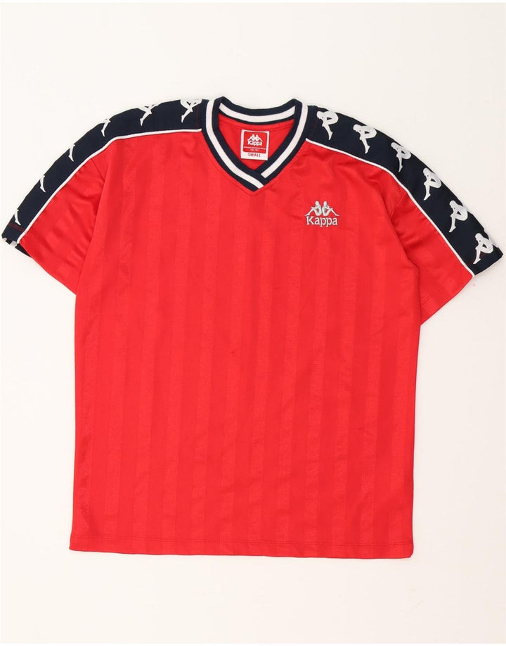 KAPPA Herren-T-Shirt mit Grafik, Größe S, Rot, Farbblock