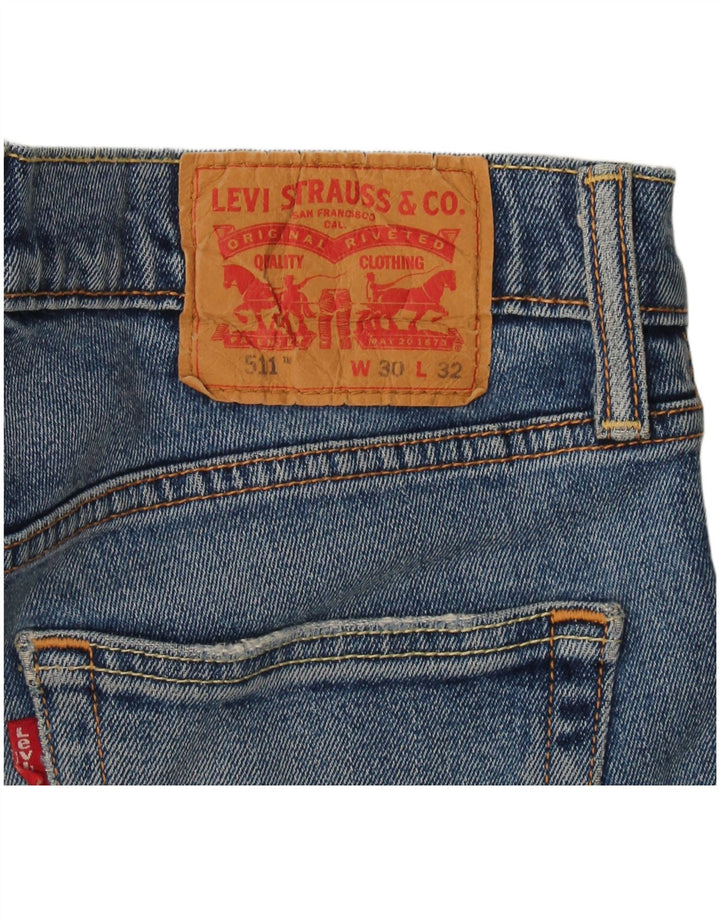 Levi's Herren 511 Slim Jeans W30 L32 Blaue Baumwolle