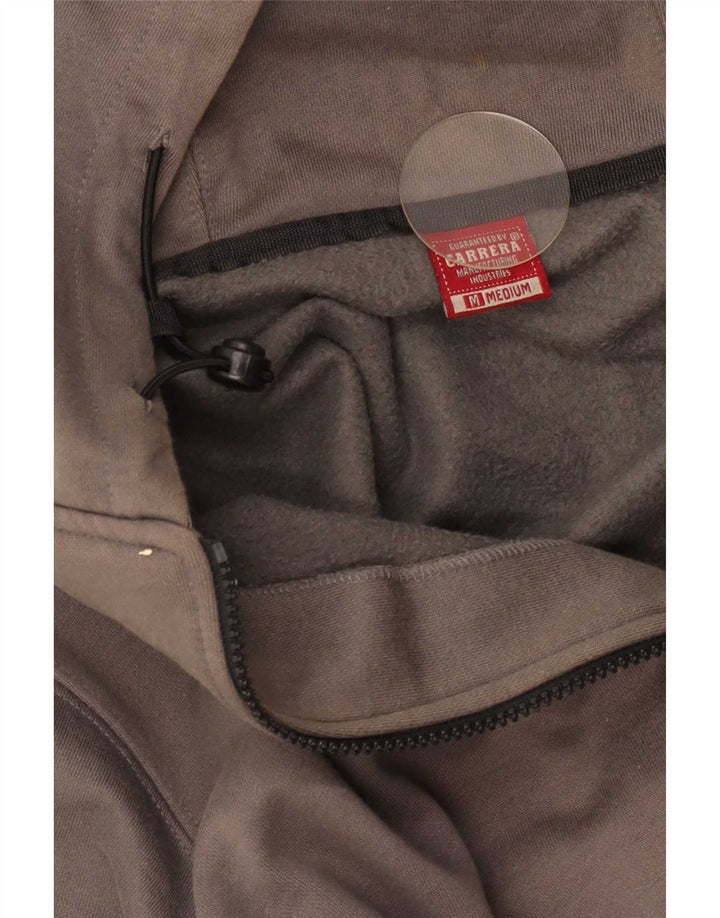Carrera Herren-Kapuzenpullover mit Reißverschluss, mittelgraue Baumwolle