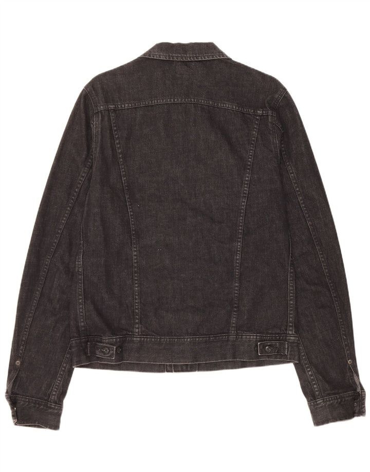 Lee Herren Jeansjacke UK 38 Mittelschwarze Baumwolle