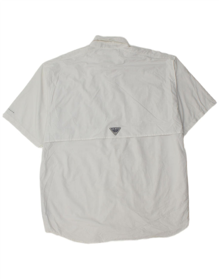 Columbia Mens Tall Short Sleeve Shirt XL Weiß Polyester