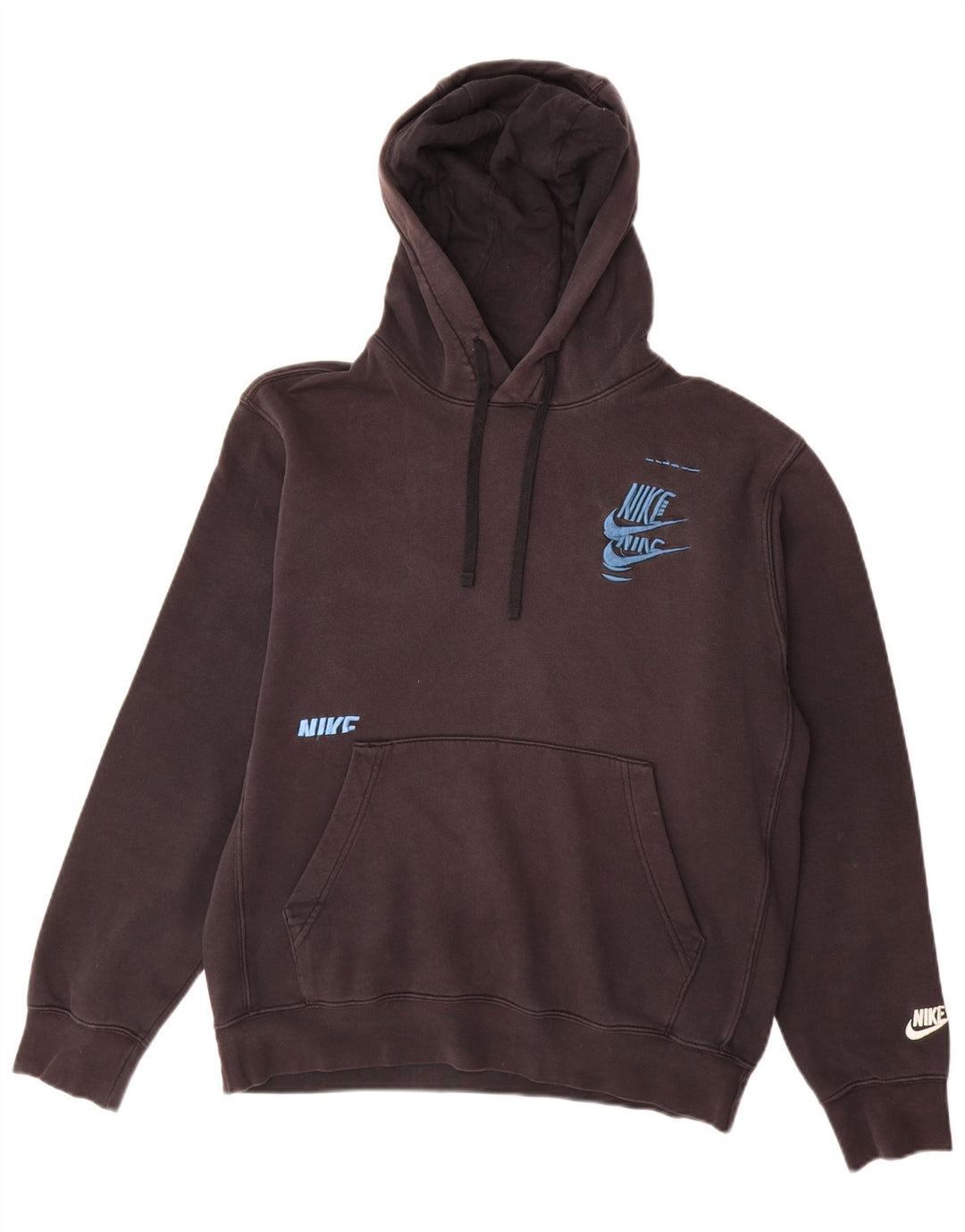 Nike Herren-Hoodie-Pullover aus mittelschwarzer Baumwolle
