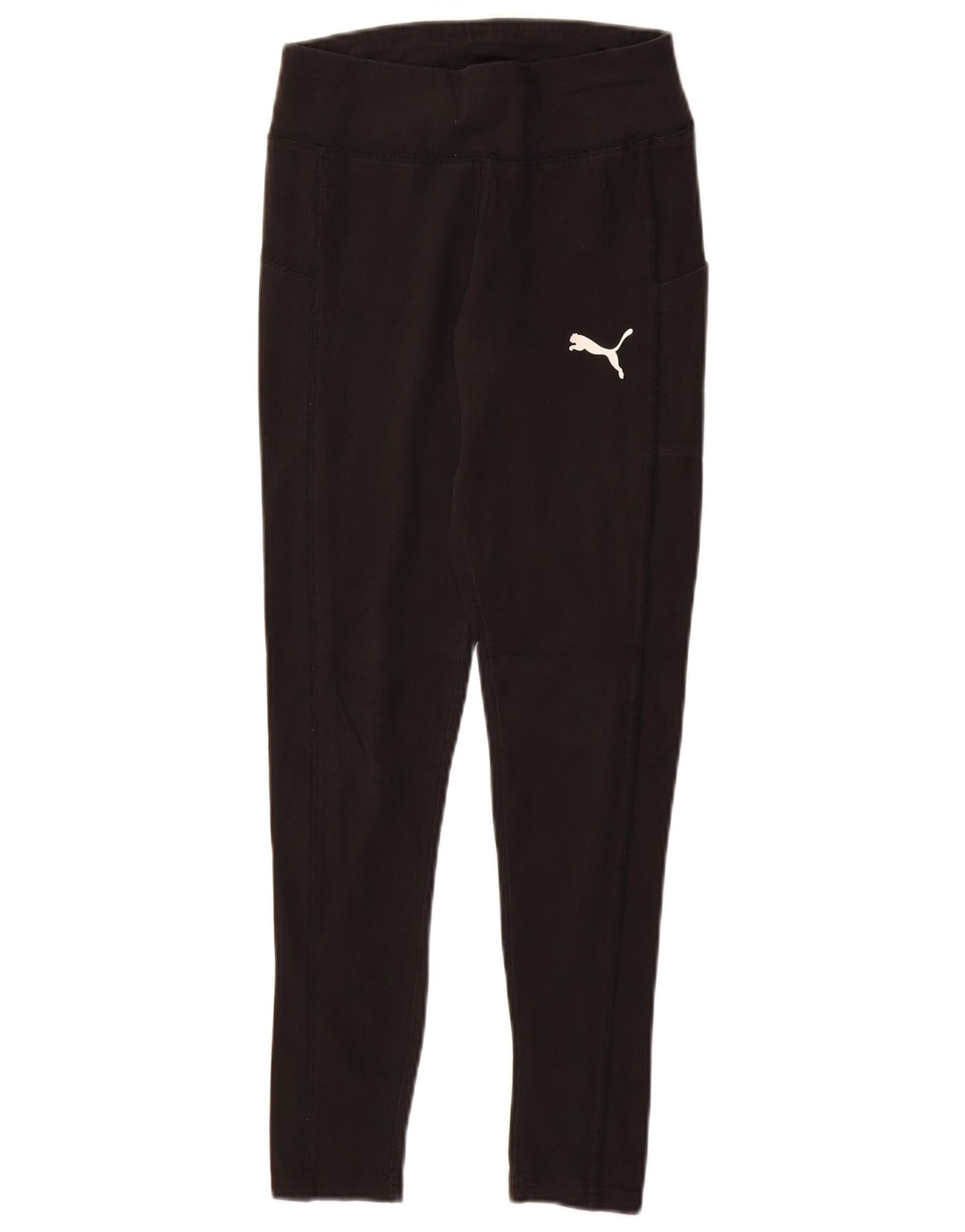 PUMA Damen Leggings UK 8 Small Schwarz Baumwolle