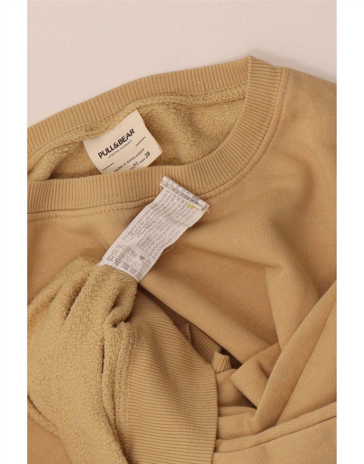 Pull & Bear übergroßer Damen-Sweatshirt-Pullover, UK 14, mittelbeige Baumwolle