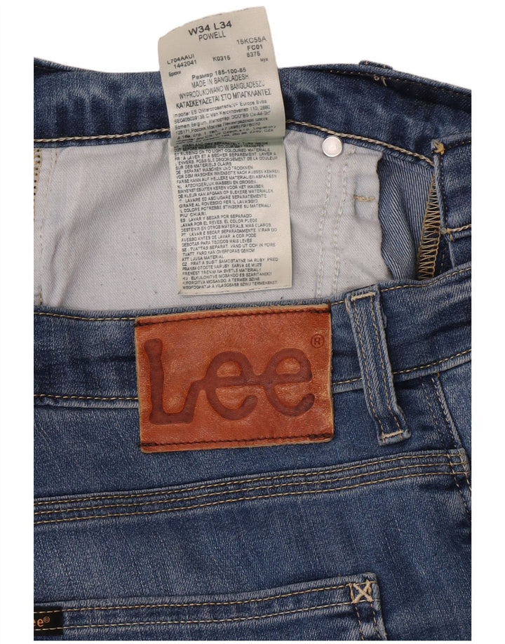 Lee Herren Powell Slim Jeans W34 L28 Blaue Baumwolle