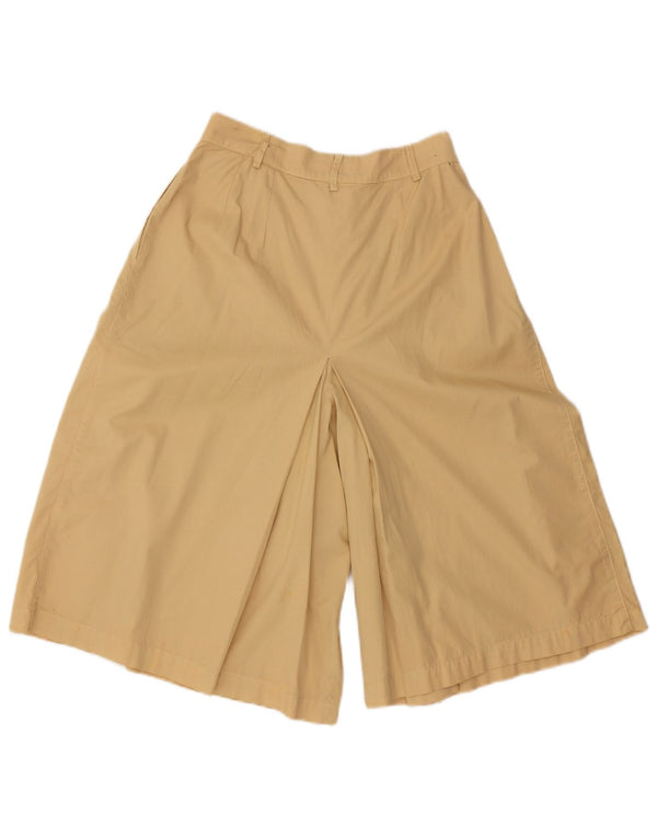 Belfe Damen Bermudashorts mit hoher Taille IT 44 Medium W28 Beige Baumwolle
