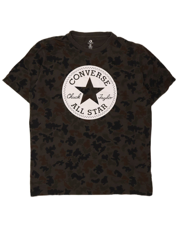 CONVERSE Herren Grafik-T-Shirt-Oberteil Mittelgraue Tarnung