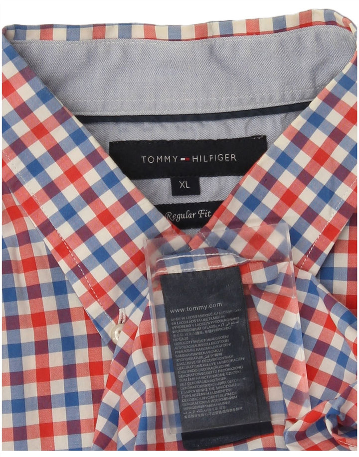 Tommy Hilfiger Herren-Kurzarmhemd XL, mehrfarbig, kariert, Baumwolle