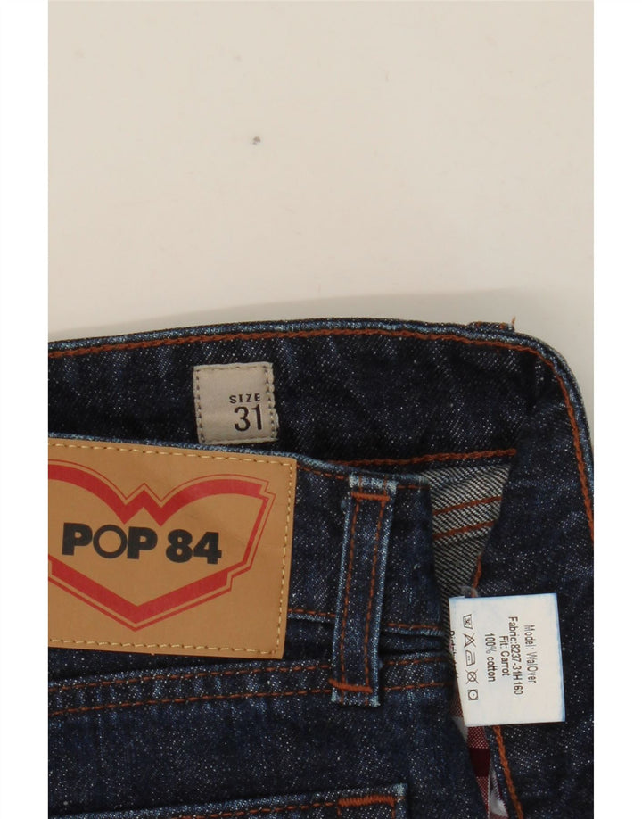 POP 84 Herren Straight Jeans W31 L26 Marineblau Baumwolle