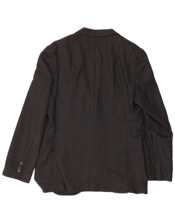 Hugo Boss Herren-Blazer mit 2 Knöpfen, UK 50, große schwarze Schurwolle
