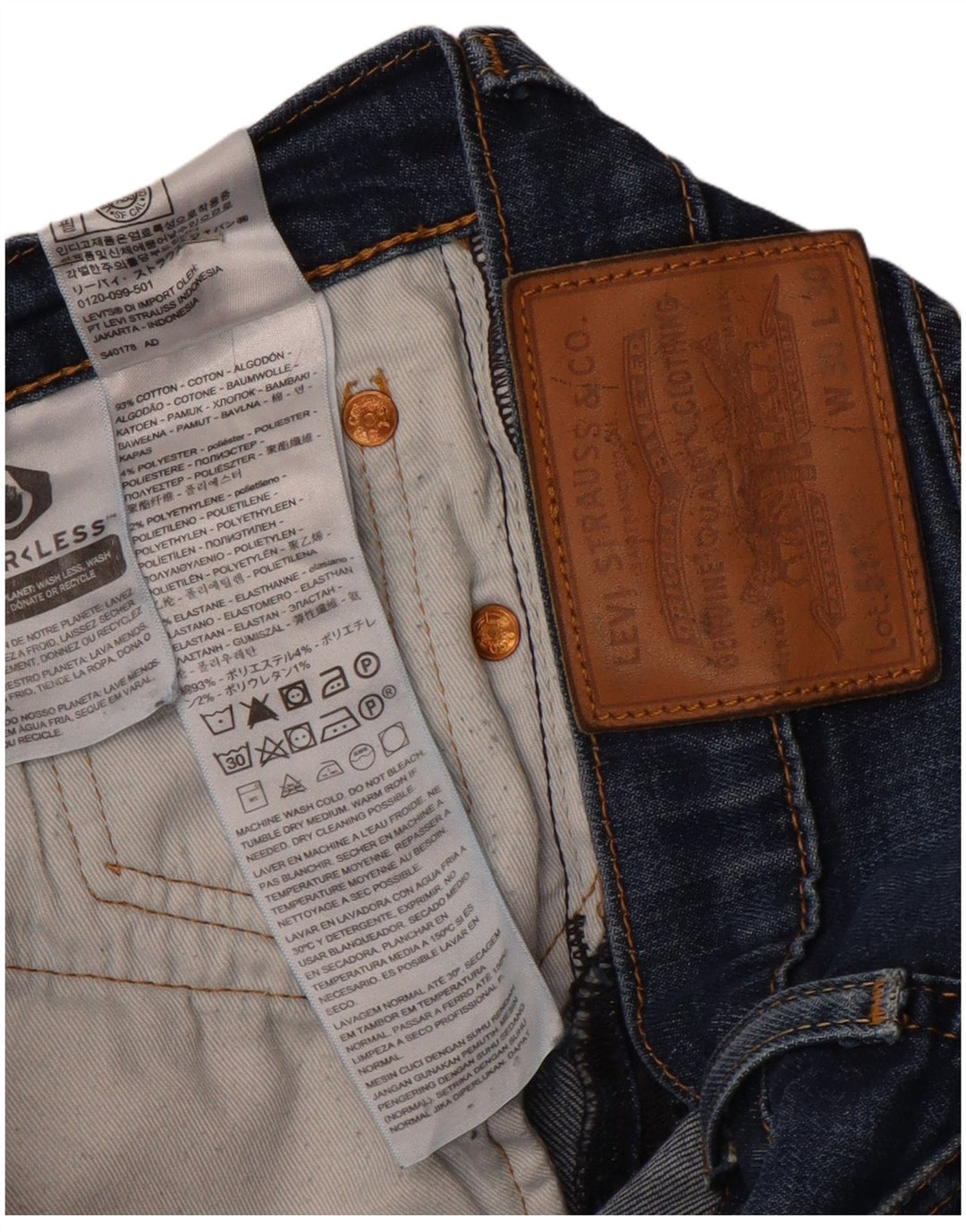 Levi's Herren 511 Slim Jeans W30 L30 Blaue Baumwolle