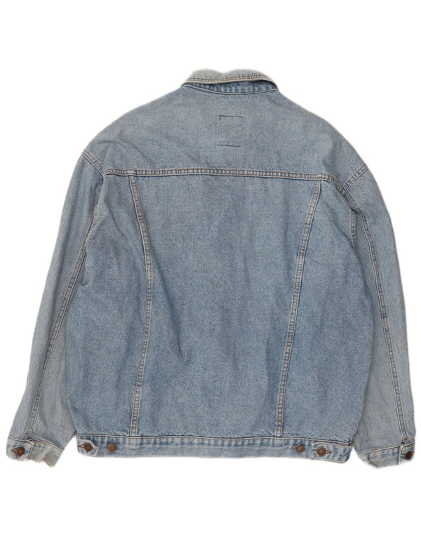 CASSUCI Herren Jeansjacke UK 42 XL Blaue Baumwolle