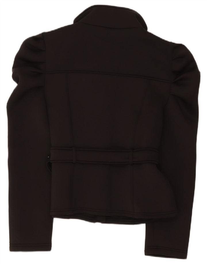 Zara Damen Bomberjacke UK 14 Large Schwarz Polyester