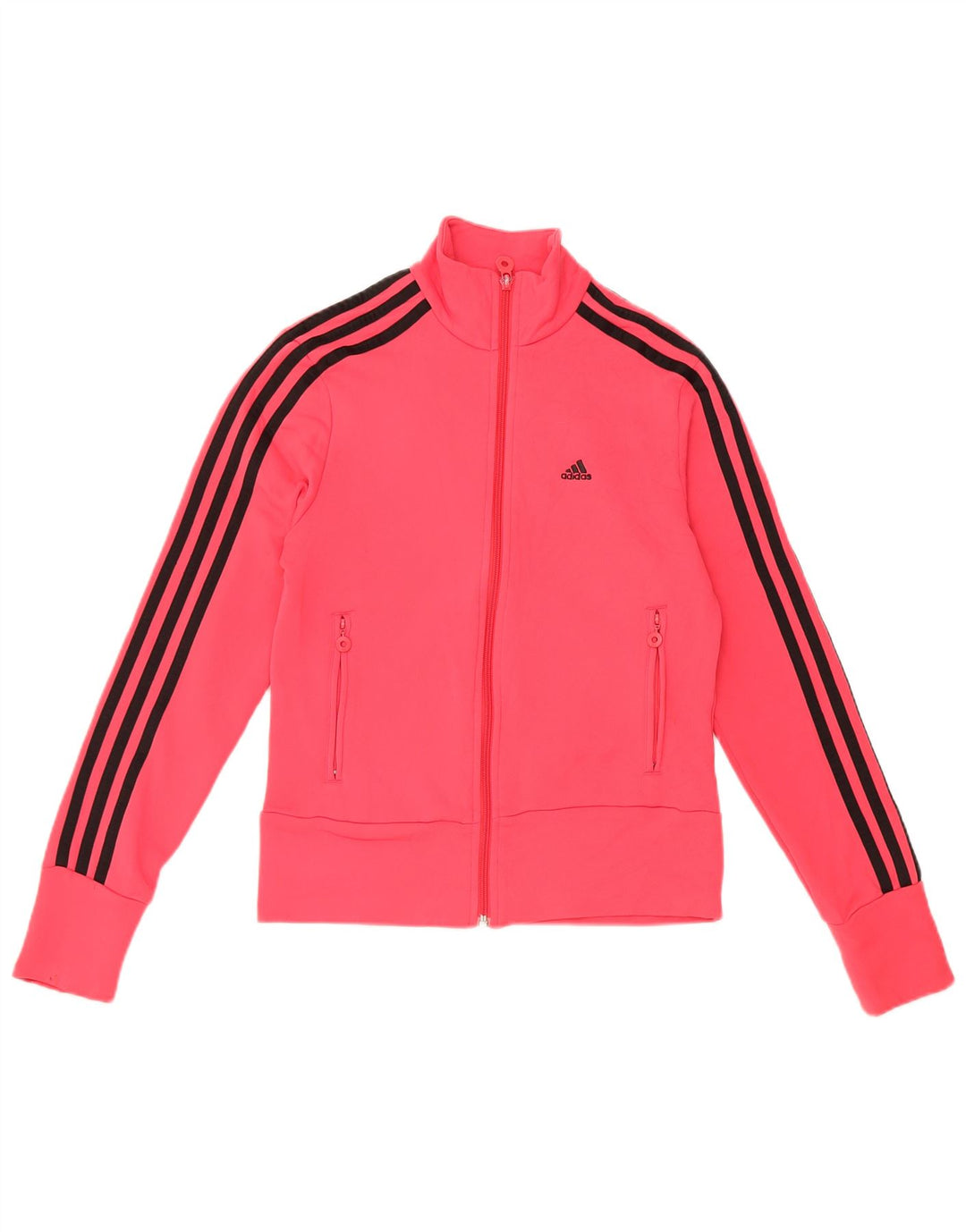 ADIDAS Damen Trainingsanzug Top Jacke UK 10 Small Pink Polyester