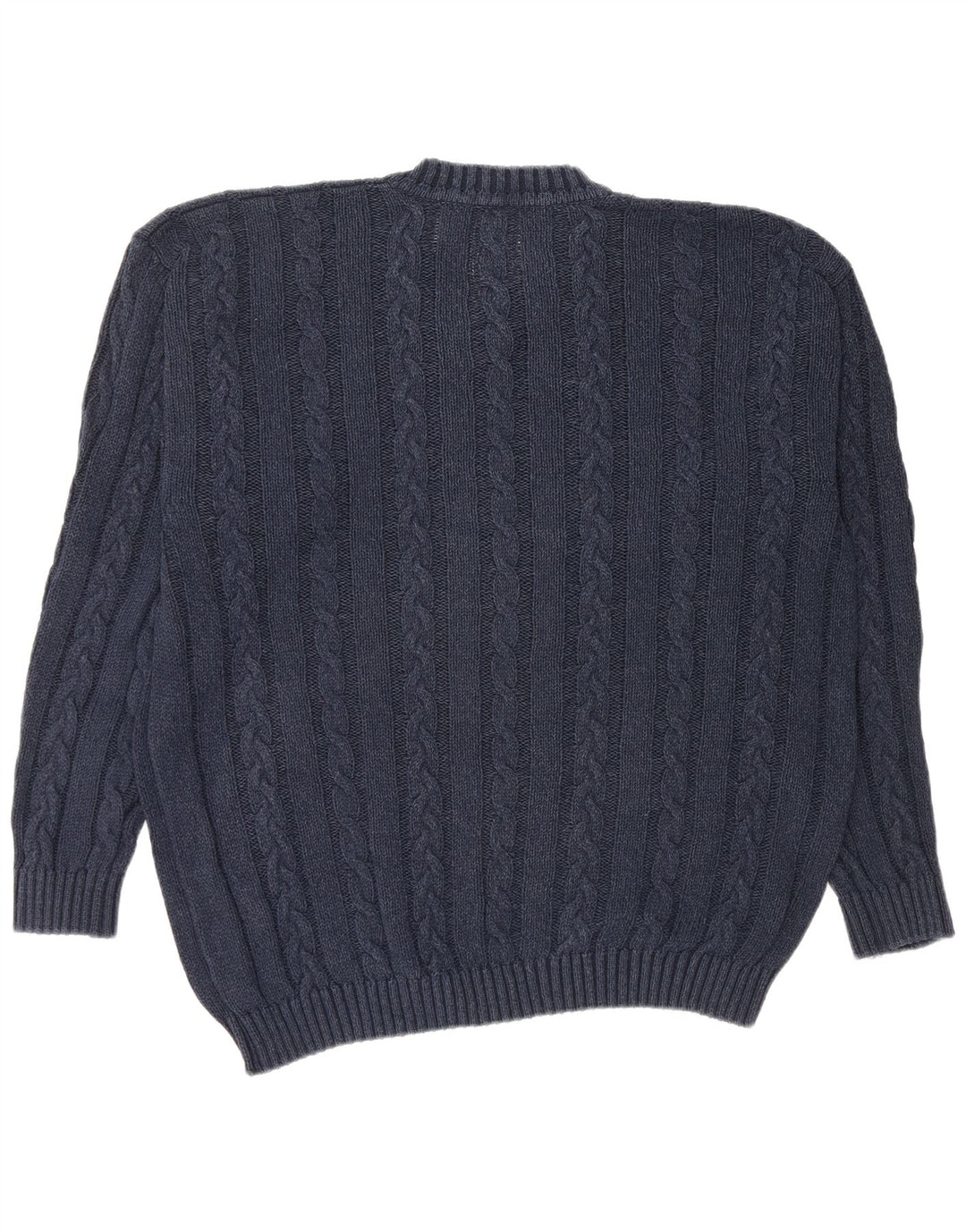 Jaeger Herren-Pullover mit V-Ausschnitt, groß, marineblaue Baumwolle